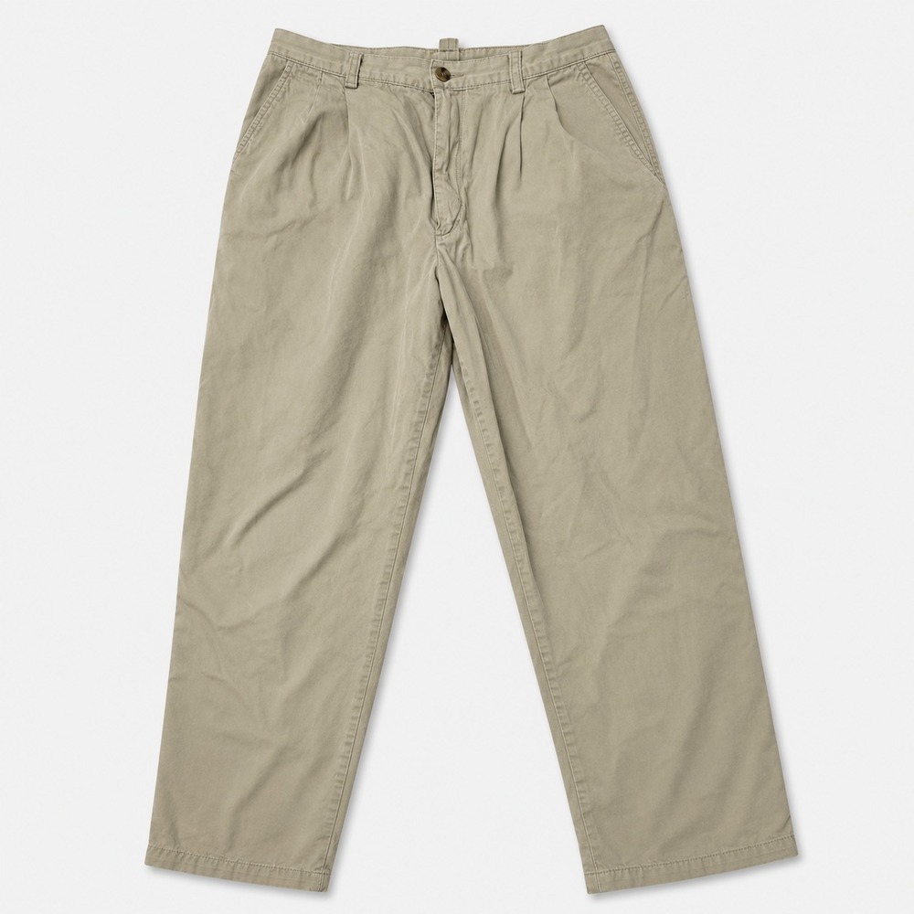 Eddie Bauer Pants Womens 12 Beige Khaki Pleated Chino Cotton Casual Straight